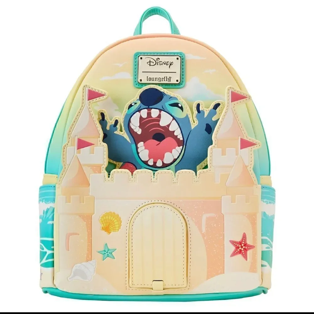 Loungefly Disney Stitch Sandcastle Beach Surprise Mini Backpack